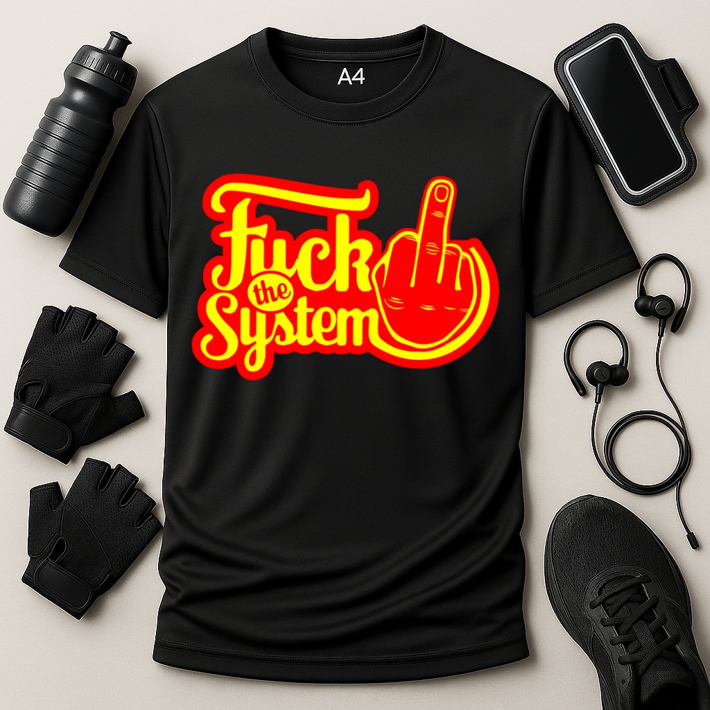 Fuck The System Cooling Performance Crew T-Shirt