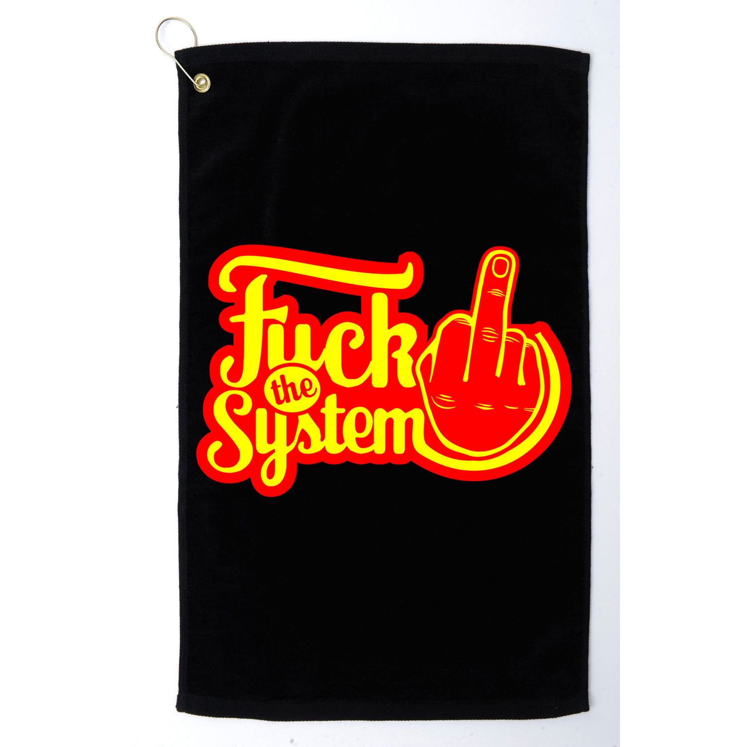 Fuck The System Golf Towel