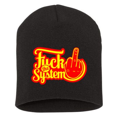 Fuck The System Short Acrylic Beanie