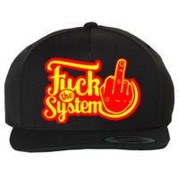 Fuck The System Wool Snapback Cap