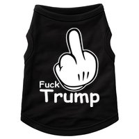 Fuck Trump Cartoon Middle Finger Resist Anti Trump Doggie Tank