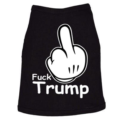 Fuck Trump Cartoon Middle Finger Resist Anti Trump Doggie Tank