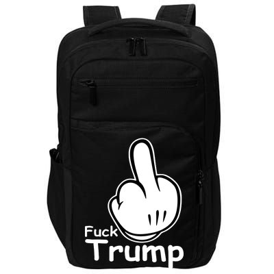 Fuck Trump Cartoon Middle Finger Resist Anti Trump Impact Tech Backpack