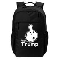 Fuck Trump Cartoon Middle Finger Resist Anti Trump Daily Commute Backpack