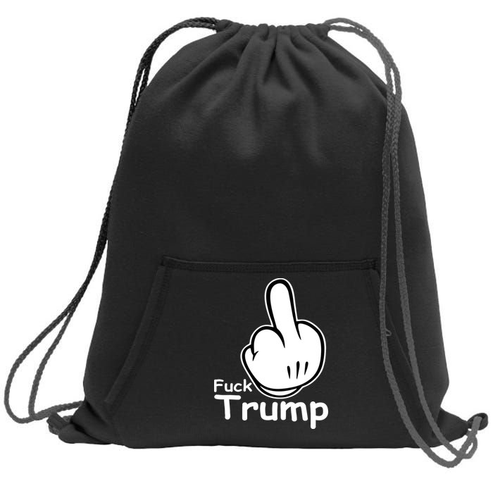 Fuck Trump Cartoon Middle Finger Resist Anti Trump Sweatshirt Cinch Pack Bag