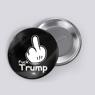 Fuck Trump Cartoon Middle Finger Resist Anti Trump Button