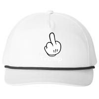 Fuck Trump Cartoon Middle Finger Resist Anti Trump Snapback Five-Panel Rope Hat