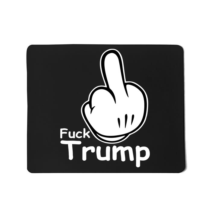 Fuck Trump Cartoon Middle Finger Resist Anti Trump Mousepad