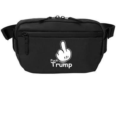 Fuck Trump Cartoon Middle Finger Resist Anti Trump Crossbody Pack