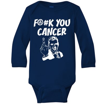 Fuck You Cancer Baby Long Sleeve Bodysuit