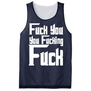 Fuck You You Fucking Fuck Mesh Reversible Basketball Jersey Tank