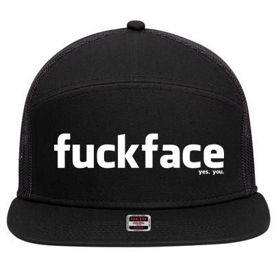 Fuckface Yes You 7 Panel Mesh Trucker Snapback Hat