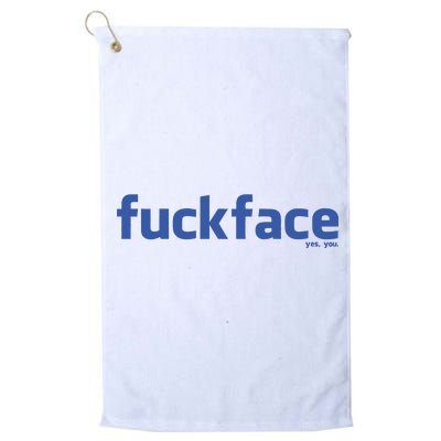 Fuckface Yes You Platinum Collection Golf Towel