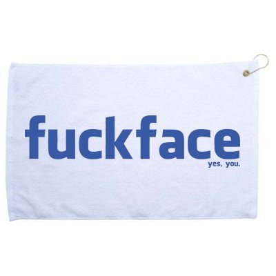 Fuckface Yes You Grommeted Golf Towel