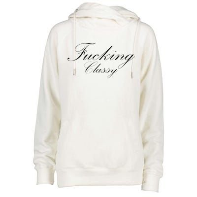 Fucking Classy Womens Funnel Neck Pullover Hood