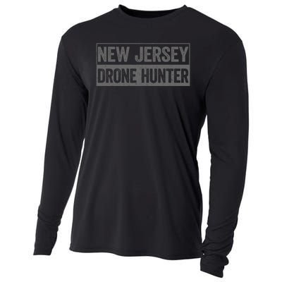 Funny Ufo Drone Humor New Jersey Drone Hunter Cooling Performance Long Sleeve Crew