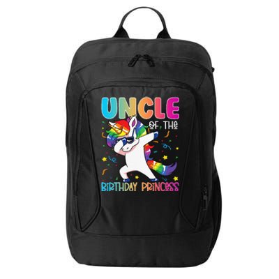 Funny Unicorn Dabbing Uncle Of The Birthday Princess Girl City Backpack