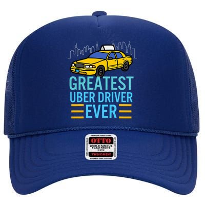 Funny Uber Drivers For Greatest Uber High Crown Mesh Back Trucker Hat