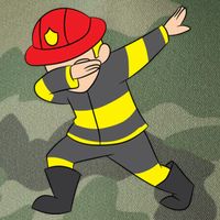 Firefighter Uniform Design Dabbing Dab Gift Legacy Tie Dye Trucker Hat