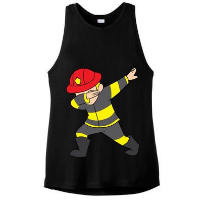 Firefighter Uniform Design Dabbing Dab Gift Ladies PosiCharge Tri-Blend Wicking Tank