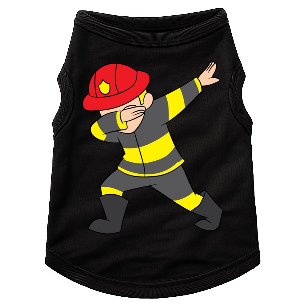 Firefighter Uniform Design Dabbing Dab Gift Doggie Tank