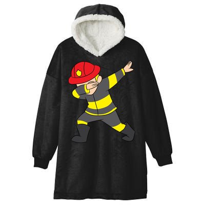 Firefighter Uniform Design Dabbing Dab Gift Hooded Wearable Blanket