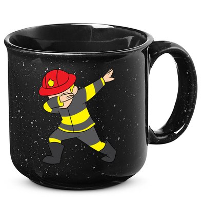 Firefighter Uniform Design Dabbing Dab Gift 15oz Campfire Ceramic Mug