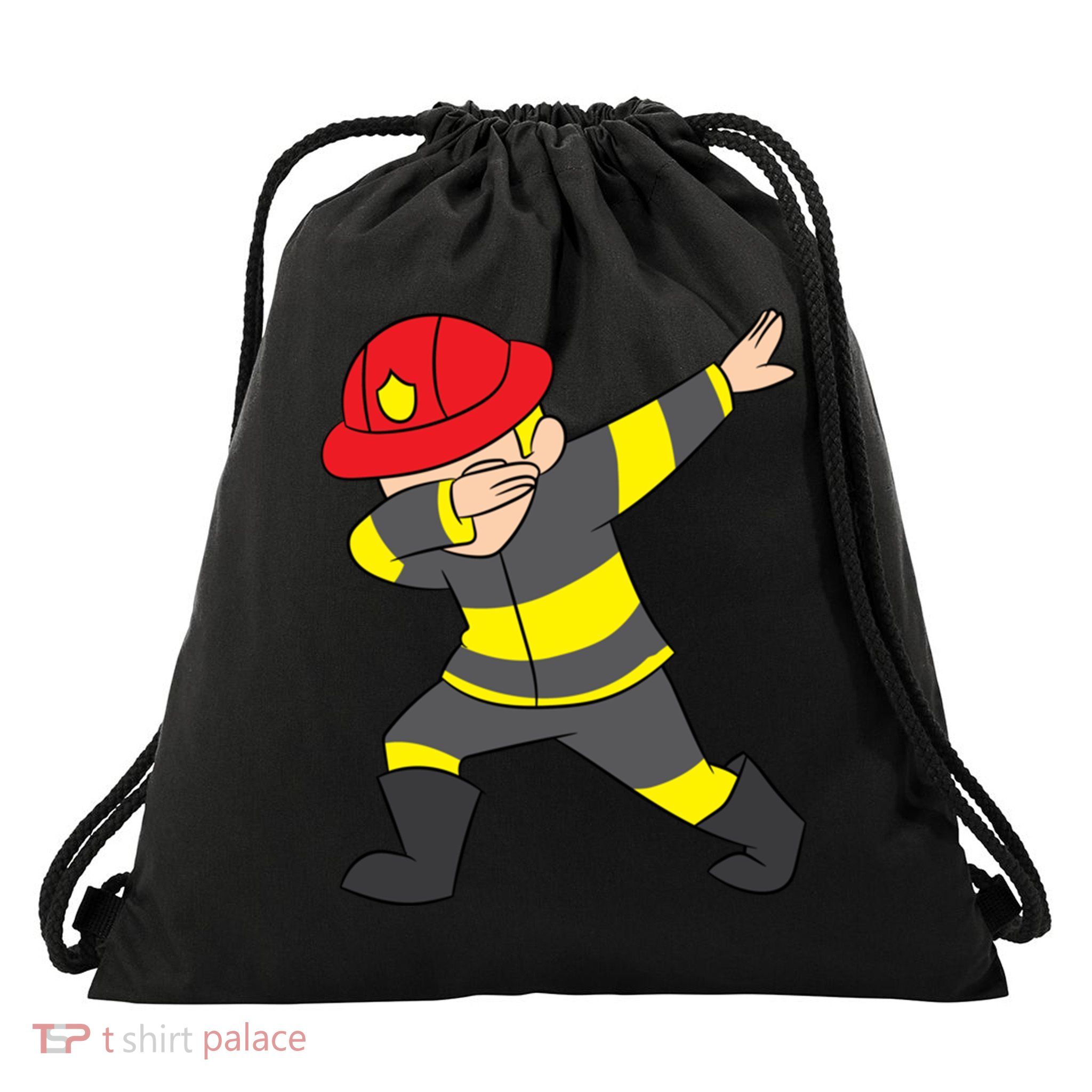 Firefighter Uniform Design Dabbing Dab Gift Drawstring Bag
