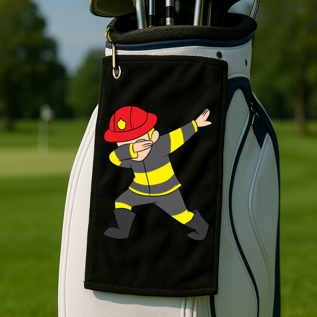 Firefighter Uniform Design Dabbing Dab Gift Golf Towel