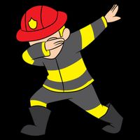 Firefighter Uniform Design Dabbing Dab Gift Cropped Pullover Crew