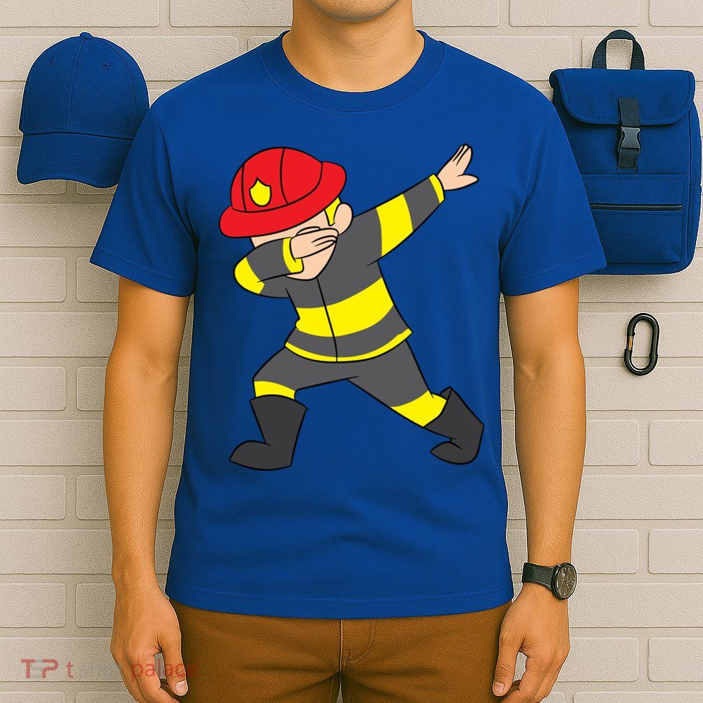 Firefighter Uniform Design Dabbing Dab Gift T-Shirt