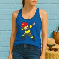 Firefighter Uniform Design Dabbing Dab Gift Womens Tank Top