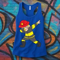 Firefighter Uniform Design Dabbing Dab Gift Womens Tank Top