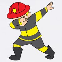 Firefighter Uniform Design Dabbing Dab Gift Garment-Dyed Sweatshirt
