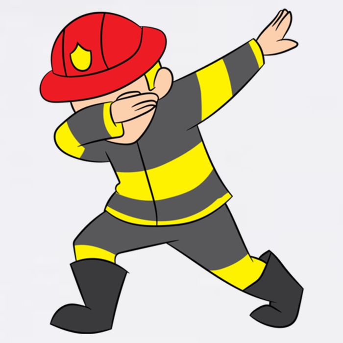Firefighter Uniform Design Dabbing Dab Gift Garment-Dyed Sweatshirt