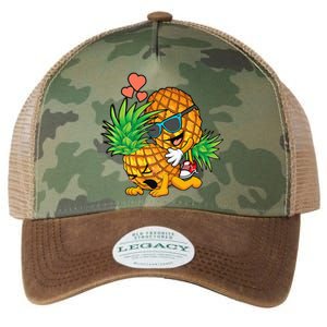 Funny Upside Down Pineapple Swinger Gift For Legacy Tie Dye Trucker Hat