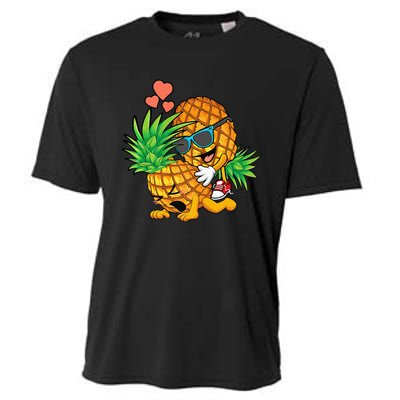 Funny Upside Down Pineapple Swinger Gift For Cooling Performance Crew T-Shirt