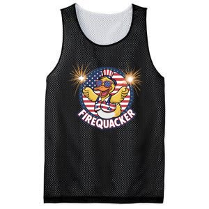 Firequacker Usa Duck Firework 4th Of July Mesh Reversible Basketball Jersey Tank