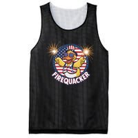 Firequacker Usa Duck Firework 4th Of July Mesh Reversible Basketball Jersey Tank