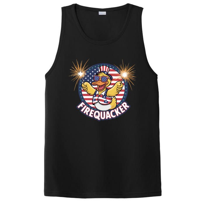 Firequacker Usa Duck Firework 4th Of July PosiCharge Competitor Tank