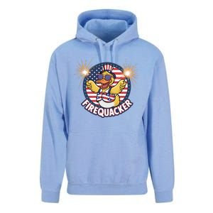 Firequacker Usa Duck Firework 4th Of July Unisex Surf Hoodie