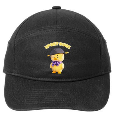Funny Upset Duck With Hat Duck Lover Merry Christmas 7-Panel Snapback Hat