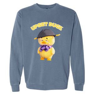 Funny Upset Duck With Hat Duck Lover Merry Christmas Garment-Dyed Sweatshirt