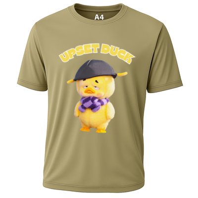 Funny Upset Duck With Hat Duck Lover Merry Christmas Cooling Performance Crew T-Shirt