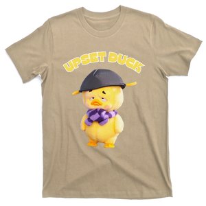 Funny Upset Duck With Hat Duck Lover Merry Christmas T-Shirt