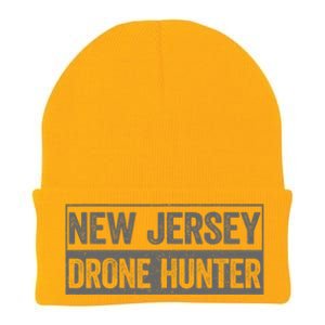 Funny Ufo Drone Humor New Jersey Drone Hunter Knit Cap Winter Beanie