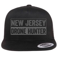 Funny Ufo Drone Humor New Jersey Drone Hunter Flat Bill Trucker Hat