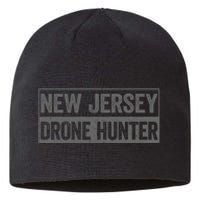 Funny Ufo Drone Humor New Jersey Drone Hunter Sustainable Beanie