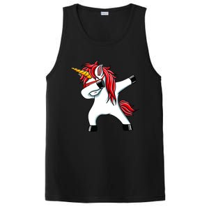 Funny Unicorn Dad Gift Xmas Funny Gift Dad Dabbing Unicorn Gift PosiCharge Competitor Tank