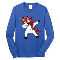 Funny Unicorn Dad Gift Xmas Funny Gift Dad Dabbing Unicorn Gift Long Sleeve Shirt